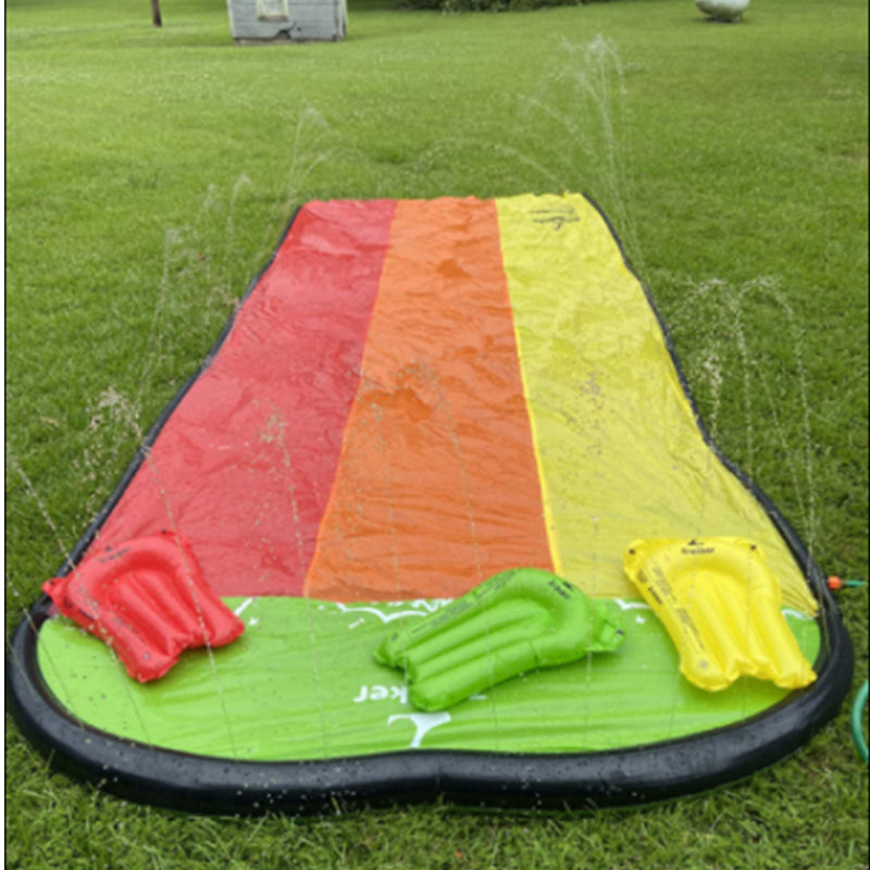 PVC Children's Three-person Water Slide Parent-child Outdoor Lawn Toys