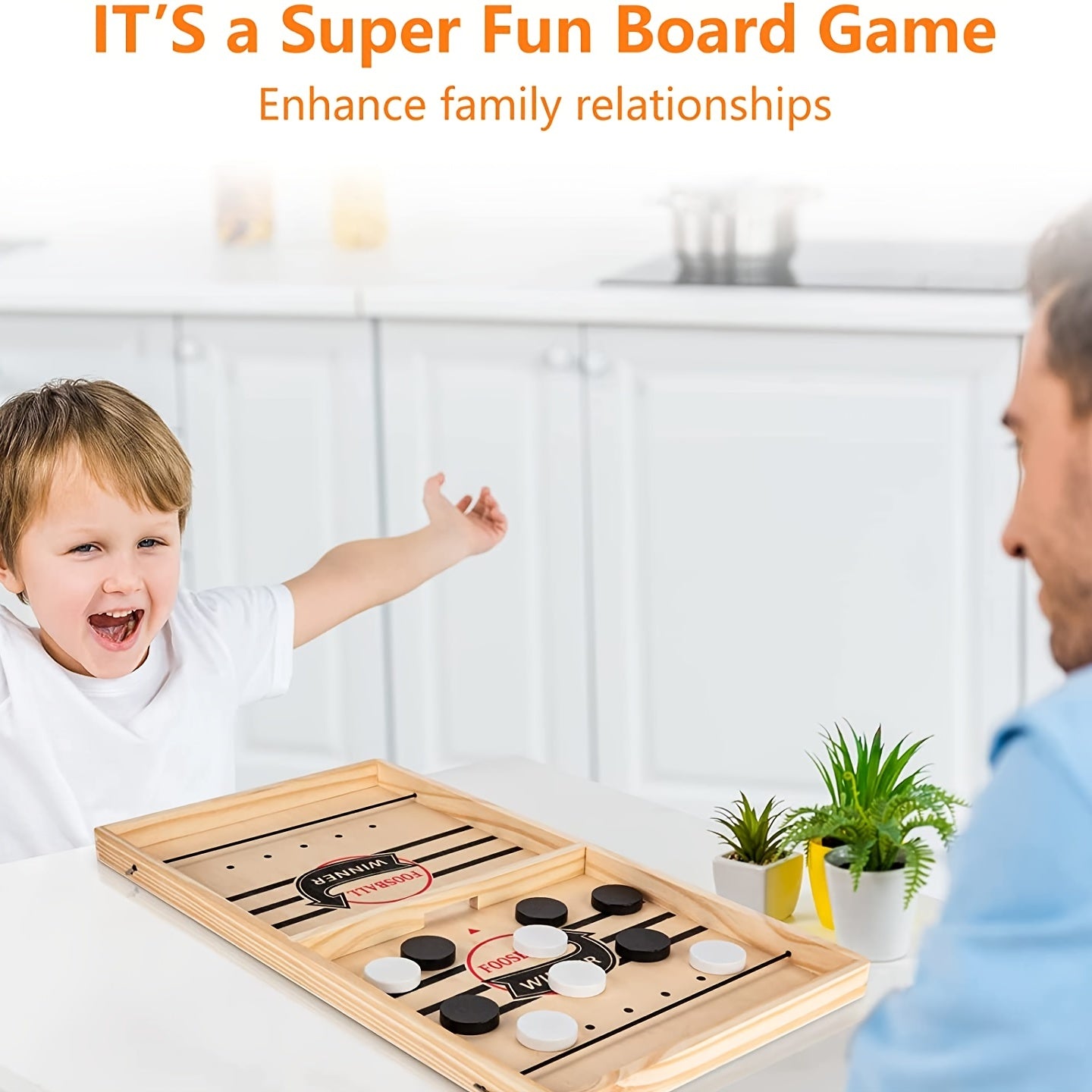 Fast Sling Puck Game,Wooden Hockey Game,Super Foosball Table,Desktop Battle Parent-Child Interaction Winner Slingshot Game,Adults And Kids Family Game Toys